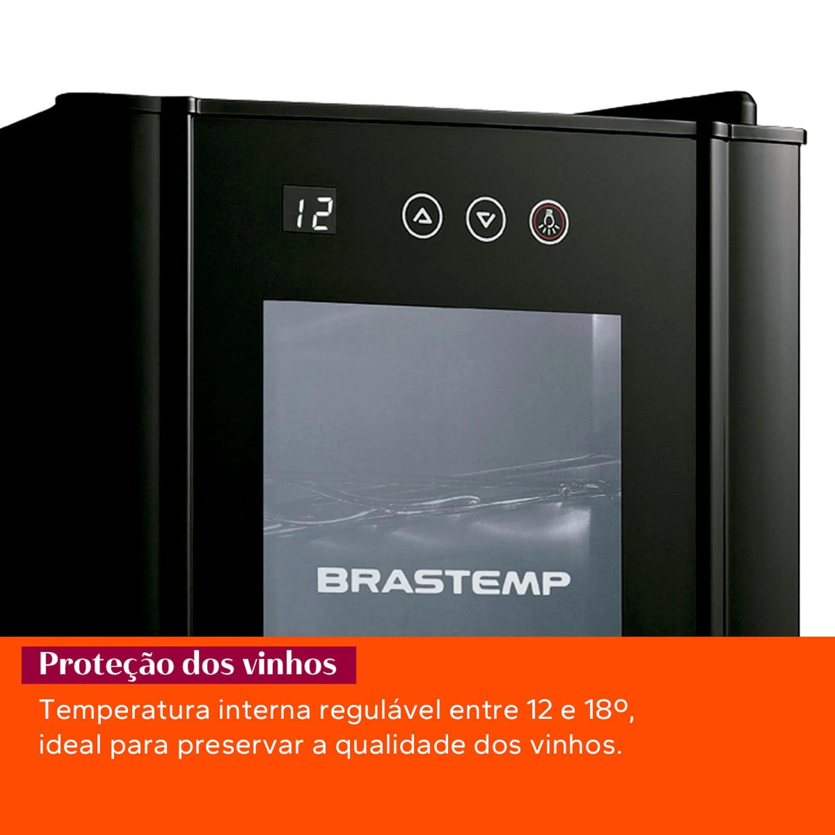 Adega Brastemp 12 Garrafas com Painel Touch - BZC12BE