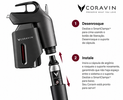 Kit 12 Cápsulas Coravin Pure de Argônio