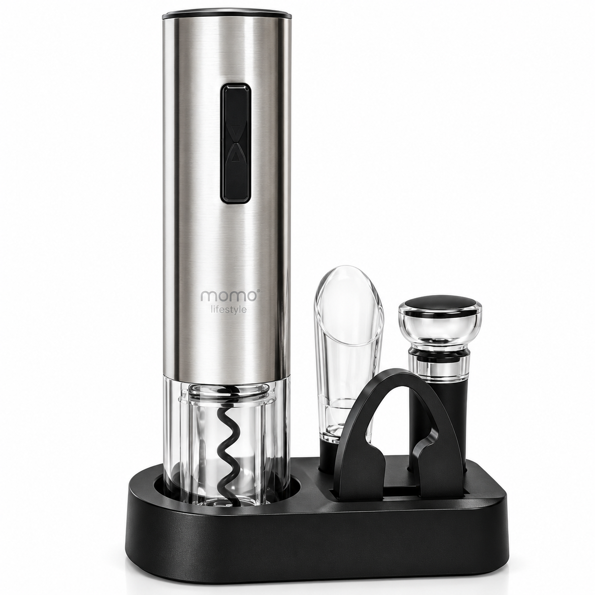 Kit Abridor de Vinho Elétrico Automático Momo Lifestyle