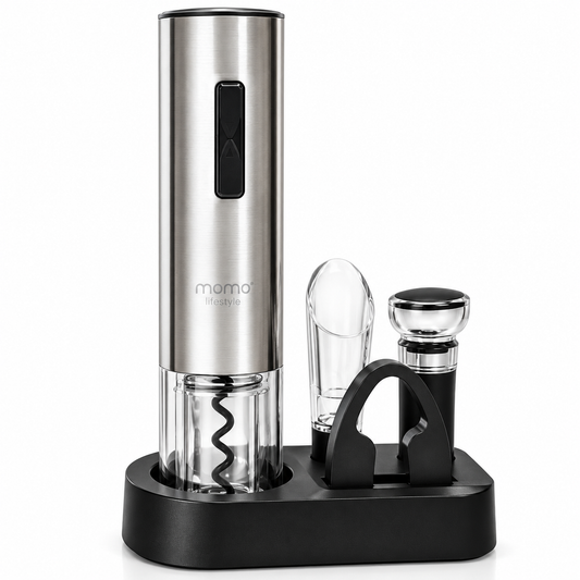 Kit Abridor de Vinho Elétrico Automático Momo Lifestyle