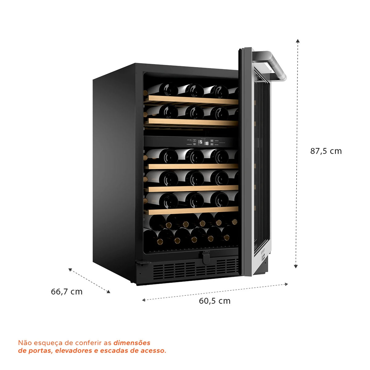 Adega Brastemp Gourmand Dual Zone 51 Garrafas - BZB51AE
