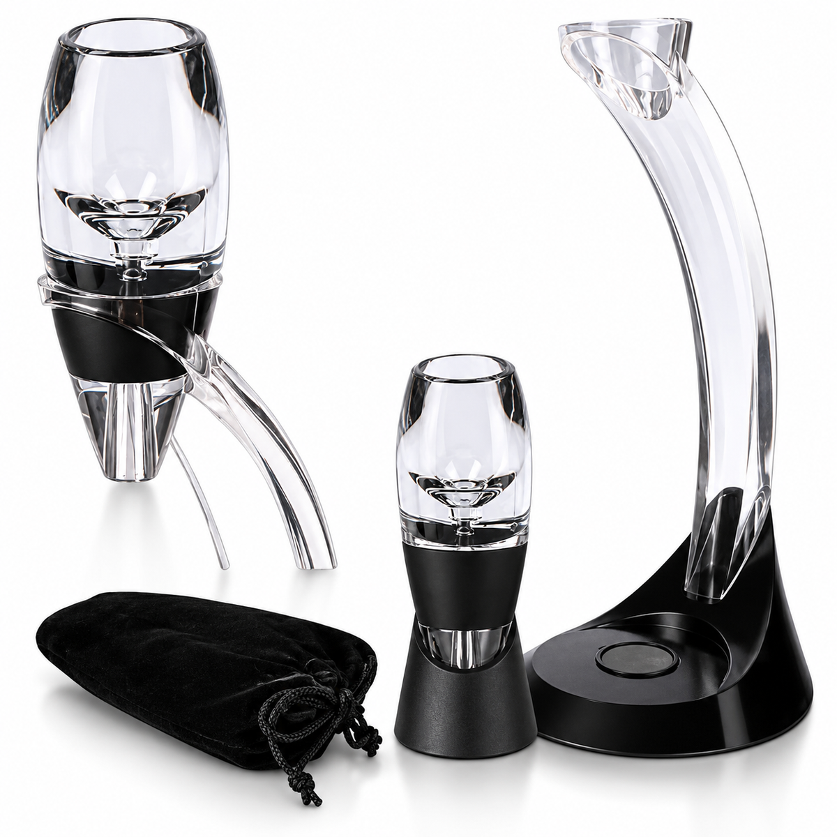 Decanter de Vinho Aerador Magic Deluxe 5 Peças - CBR03518