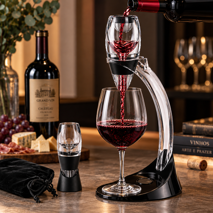 Decanter de Vinho Aerador Magic Deluxe 5 Peças - CBR03518